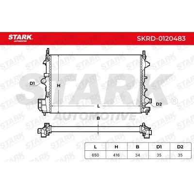 Radiator, Engine Cooling Stark SKRD-0120483 SKRD-0120483 - photo 6