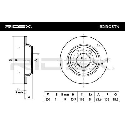 Brake Disc RIDEX 82B0374 82B0374 - photo 7