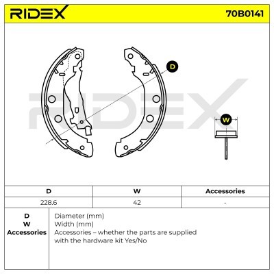 Brake Pads Set RIDEX 70B0141 70B0141 - photo 5