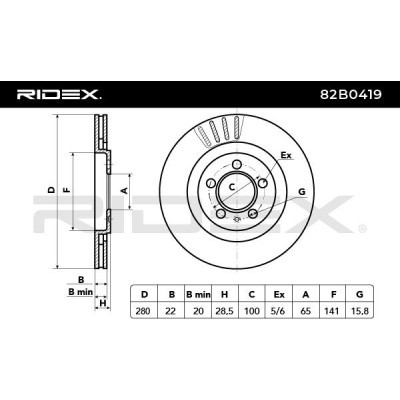 Brake Disc RIDEX 82B0419 82B0419 - photo 6