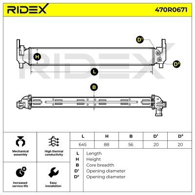 Radiator, Engine Cooling RIDEX 470R0671 470R0671 - photo 5