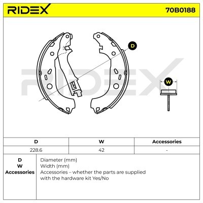 Brake Pads Set RIDEX 70B0188 70B0188 - photo 3