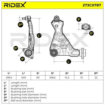 Control Arm RIDEX 273C0787 273C0787 - photo 6