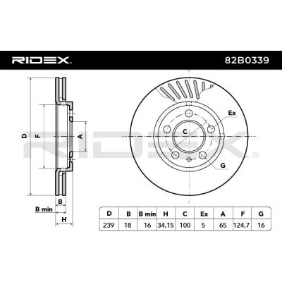 Brake Disc RIDEX 82B0339 82B0339 - photo 4