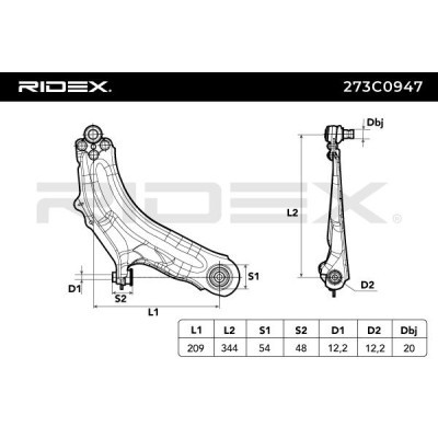 Control Arm RIDEX 273C0947 273C0947 - photo 5