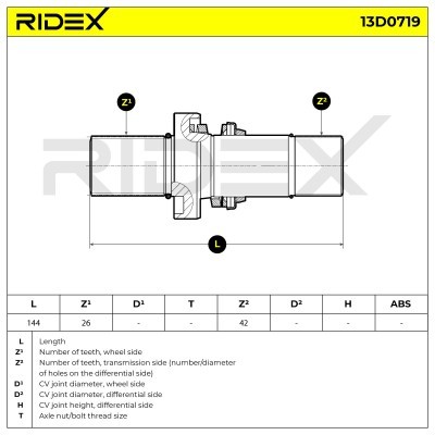 Drive Shaft RIDEX 13D0719 13D0719 - photo 6