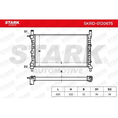 Radiator, Engine Cooling Stark SKRD-0120675 SKRD-0120675 - photo 4