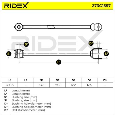 Control Arm RIDEX 273C1357 273C1357 - photo 5