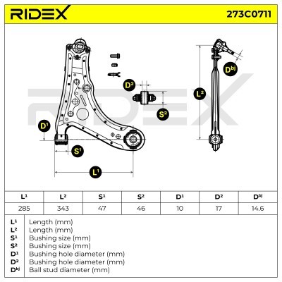 Control Arm RIDEX 273C0711 273C0711 - photo 8