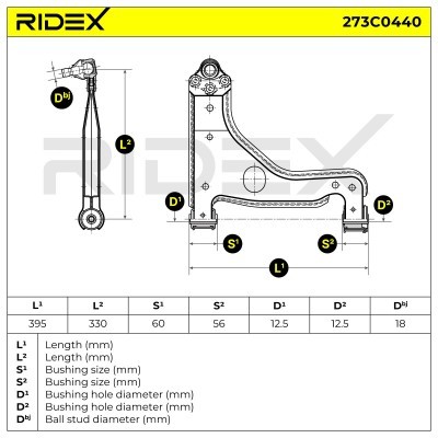 Control Arm RIDEX 273C0440 273C0440 - photo 4