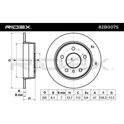 Brake Disc RIDEX 82B0075 82B0075 - photo 3