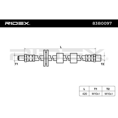 Brake Hose RIDEX 83B0097 83B0097 - photo 3