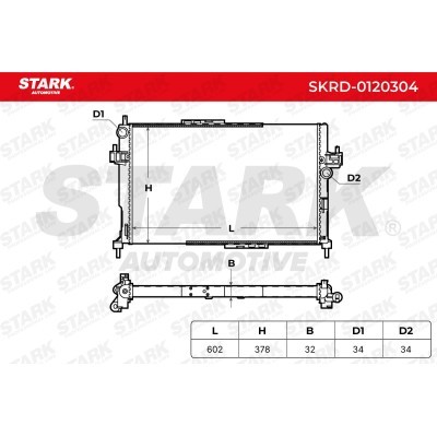 Radiator, Engine Cooling Stark SKRD-0120304 SKRD-0120304 - photo 8