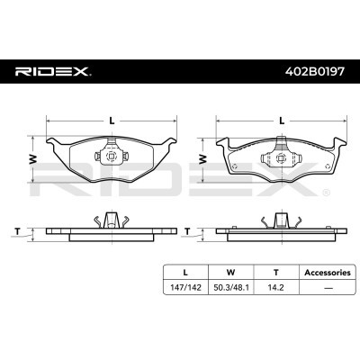 Brake Pads Set RIDEX 402B0197 402B0197 - photo 4