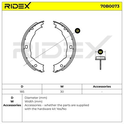 Brake Pads Set RIDEX 70B0073 70B0073 - photo 3