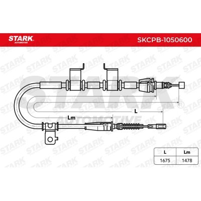 Cable Pull, Parking Brake Stark SKCPB-1050600 SKCPB-1050600 - photo 7