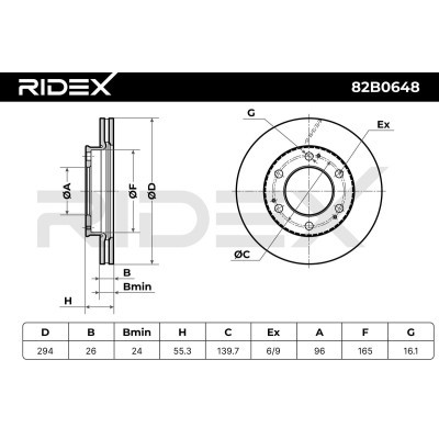 Brake Disc RIDEX 82B0648 82B0648 - photo 6