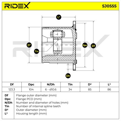 Joint Kit, Drive Shaft RIDEX 5J0555 5J0555 - photo 5