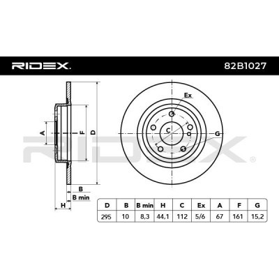 Brake Disc RIDEX 82B1027 82B1027 - photo 4