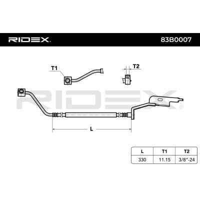 Brake Hose RIDEX 83B0007 83B0007 - photo 4