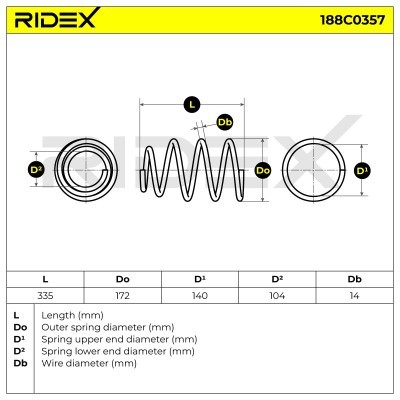 Suspension Spring RIDEX 188C0357 188C0357 - photo 4
