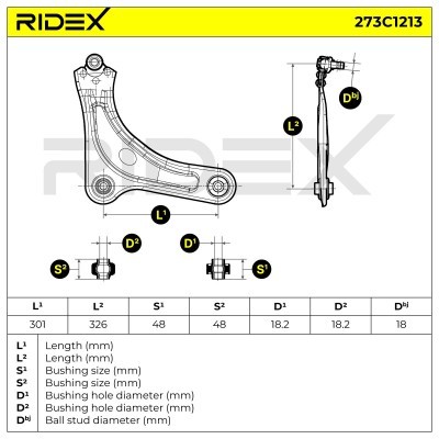 Control Arm RIDEX 273C1213 273C1213 - photo 5