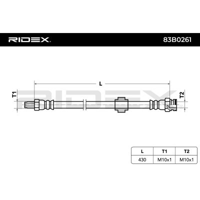 Brake Hose RIDEX 83B0261 83B0261 - photo 3