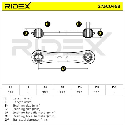 Control Arm RIDEX 273C0498 273C0498 - photo 6