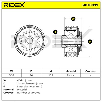 Belt Tensioner V-Ribbed Belt RIDEX 310T0099 310T0099 - photo 7