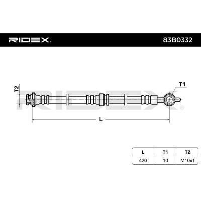 Brake Hose RIDEX 83B0332 83B0332 - photo 6