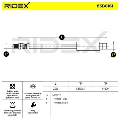 Brake Hose RIDEX 83B0161 83B0161 - photo 2