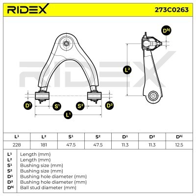 Control Arm RIDEX 273C0263 273C0263 - photo 3
