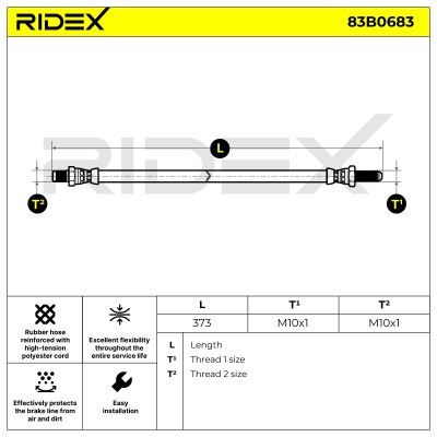 Brake Hose RIDEX 83B0683 83B0683 - photo 7