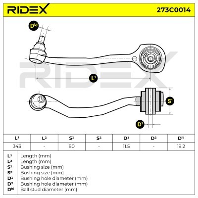 Control Arm RIDEX 273C0014 273C0014 - photo 10
