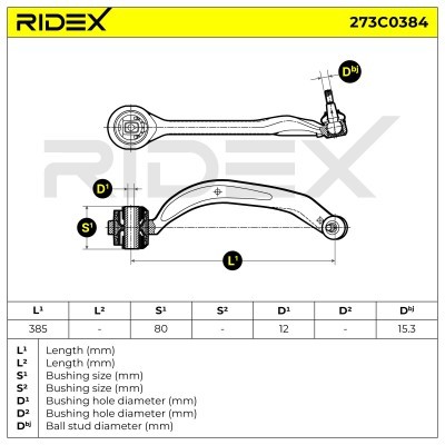 Control Arm RIDEX 273C0384 273C0384 - photo 7