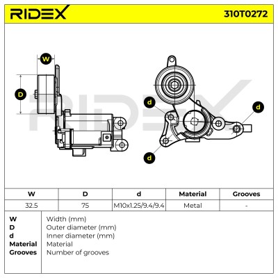 Belt Tensioner V-Ribbed Belt RIDEX 310T0272 310T0272 - photo 7