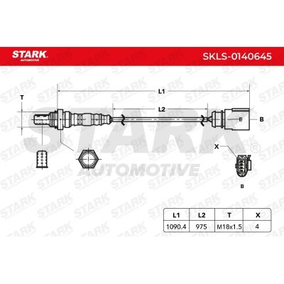 Lambda (Oxygen) Sensor Stark SKLS-0140645 SKLS-0140645 - photo 6