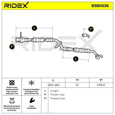 Brake Hose RIDEX 83B0536 83B0536 - photo 7