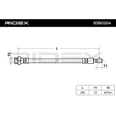 Brake Hose RIDEX 83B0204 83B0204 - photo 4