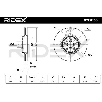 Brake Disc RIDEX 82B1136 82B1136 - photo 5