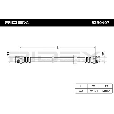 Brake Hose RIDEX 83B0407 83B0407 - photo 4
