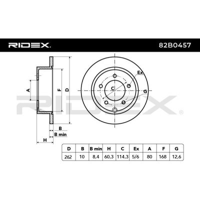 Brake Disc RIDEX 82B0457 82B0457 - photo 4