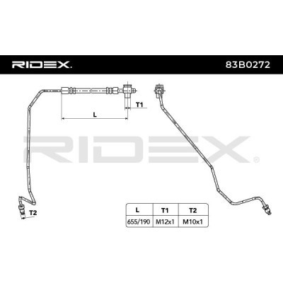 Brake Hose RIDEX 83B0272 83B0272 - photo 3