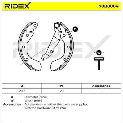 Brake Pads Set RIDEX 70B0004 70B0004 - photo 3
