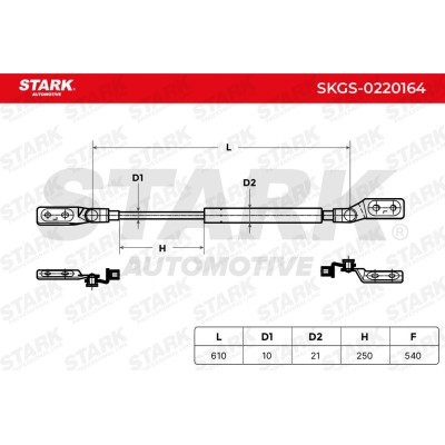 Gas Spring, boot-/cargo area Stark SKGS-0220164 SKGS-0220164 - photo 4
