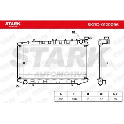 Radiator, Engine Cooling Stark SKRD-0120096 SKRD-0120096 - photo 3