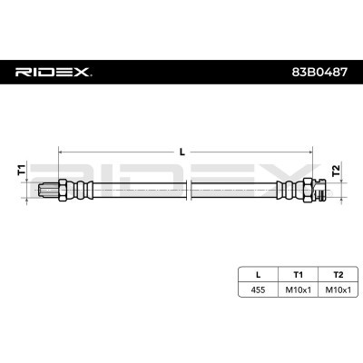 Brake Hose RIDEX 83B0487 83B0487 - photo 6