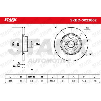 Brake Disc Stark SKBD-0023802 SKBD-0023802 - photo 5