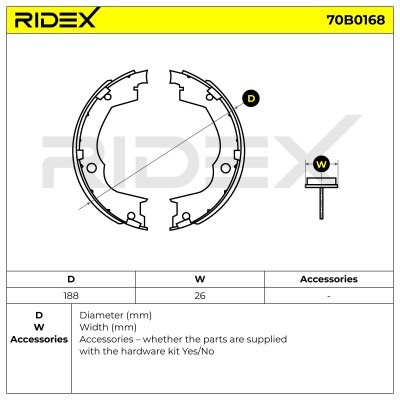 Brake Pads Set RIDEX 70B0168 70B0168 - photo 5