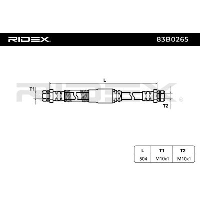 Brake Hose RIDEX 83B0265 83B0265 - photo 7